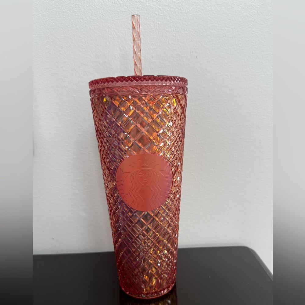 Starbucks 2021 Winter Holiday Jeweled Tumbler Cold Cup 24 oz. Rose Gold Venti